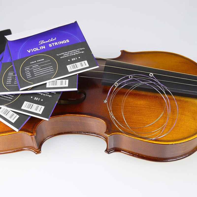 Danchet Violin Strings 4/4 E1. 4pcs Beginners Level, Ball End, Stainless Steel 301… - Image 2
